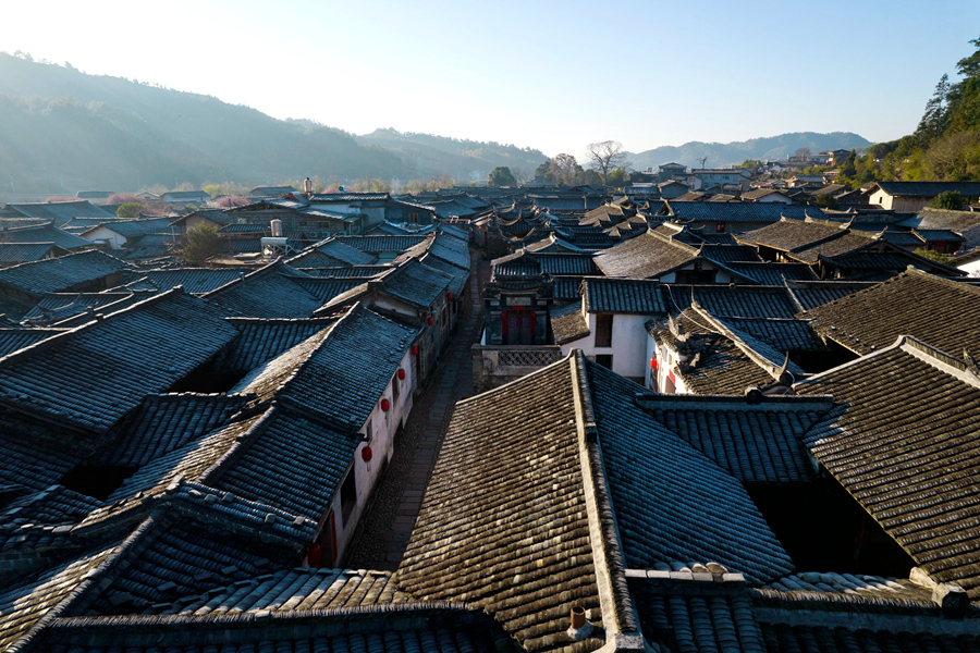 A scenic view of peitian ancient village