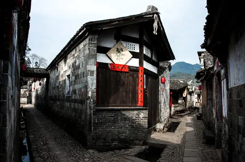 A scenic view of peitian ancient village