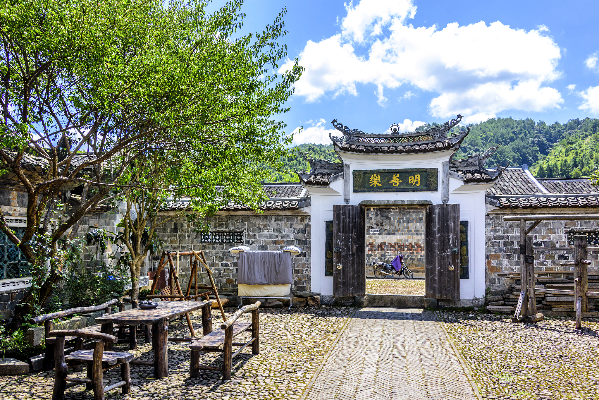A scenic view of peitian ancient village