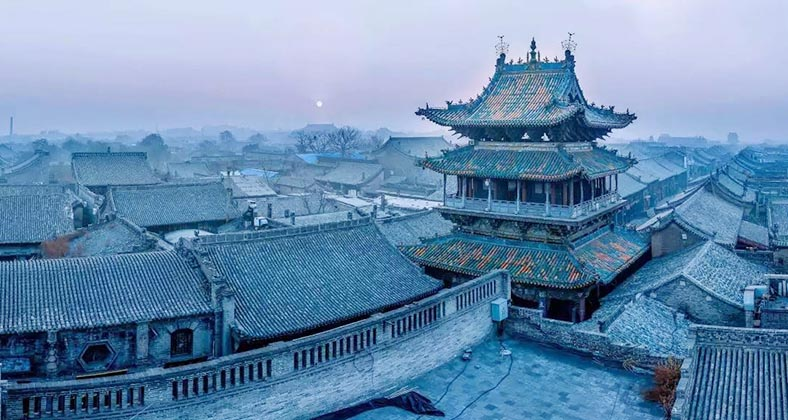 A scenic view of Pingyao Ancient City