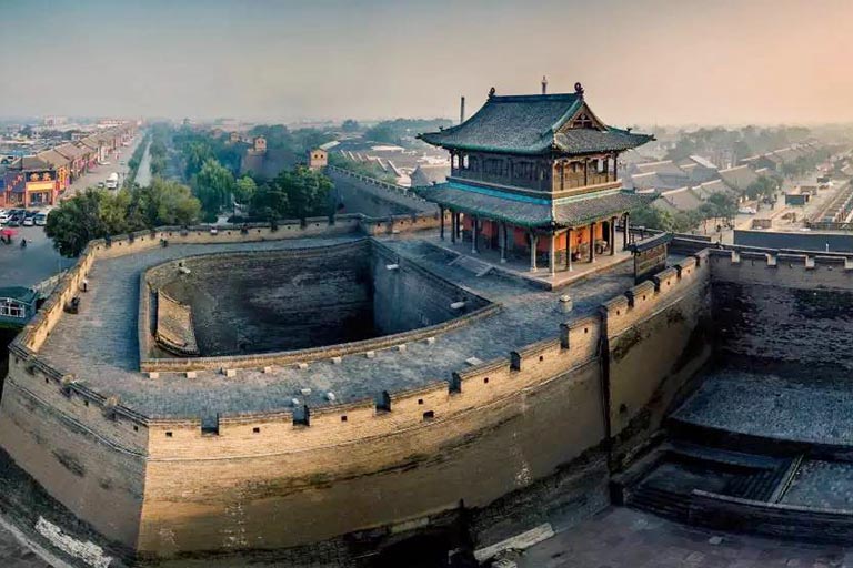 A scenic view of Pingyao Ancient City