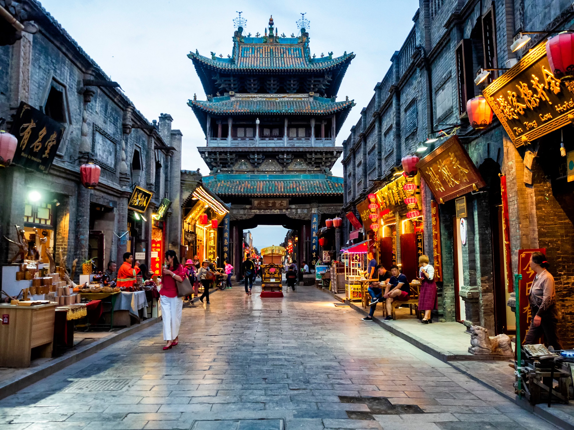 A scenic view of Pingyao Ancient City
