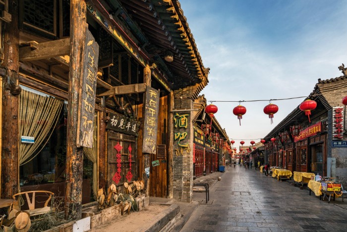 A scenic view of pingyao ancient city
