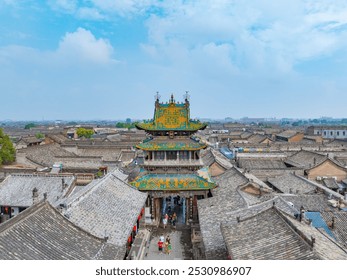 A scenic view of pingyao ancient city