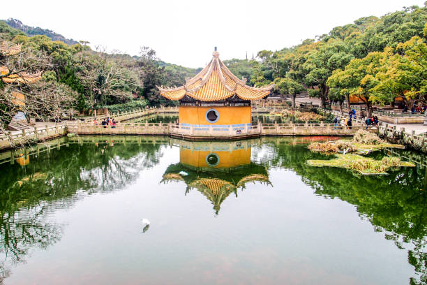 A scenic view of Pujiu Temple