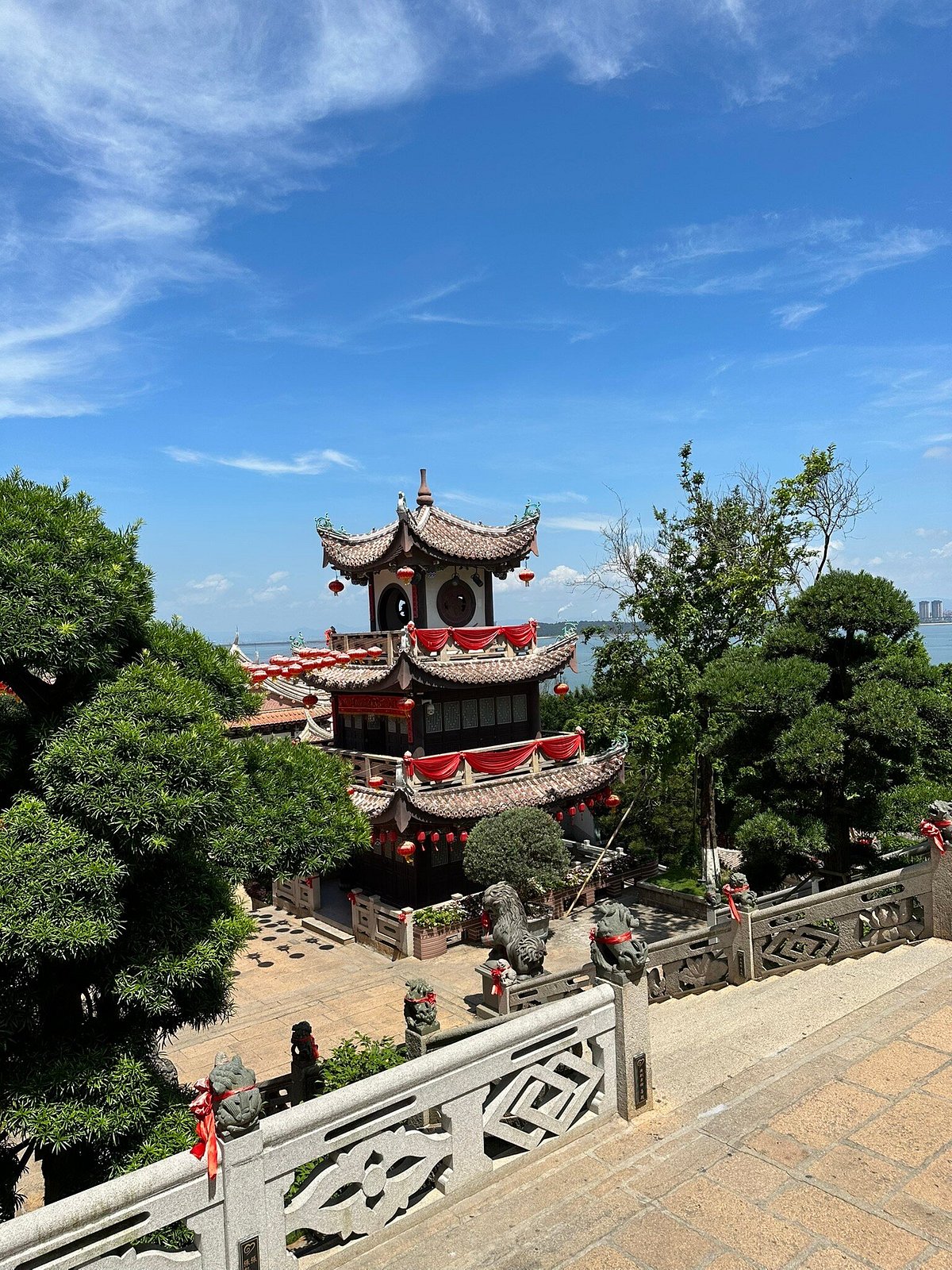 A scenic view of putian meizhou mazhu temple