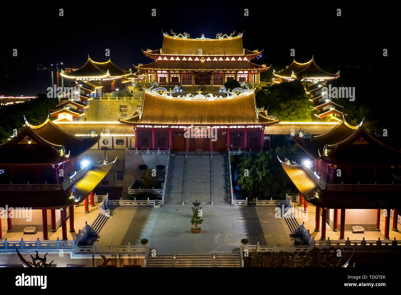 A scenic view of putian meizhou mazhu temple