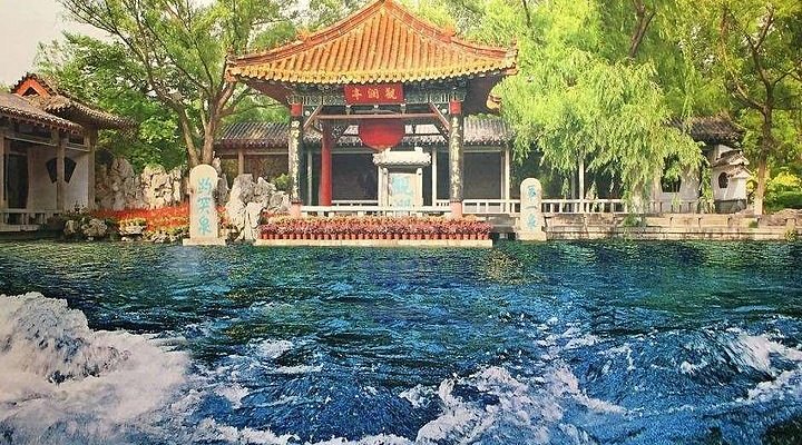 A scenic view of Qianfo Cliff Statues Jinan
