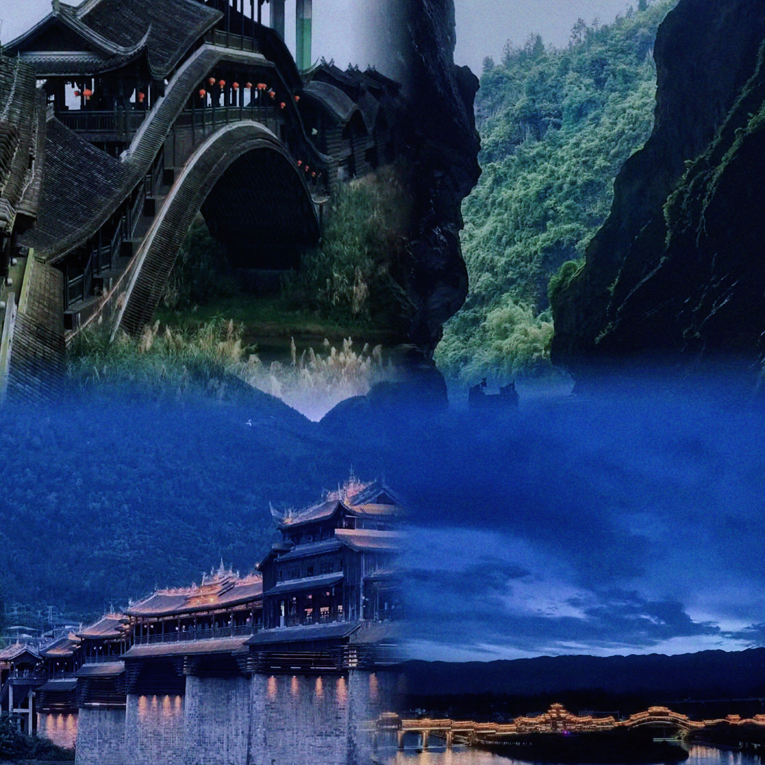 A scenic view of qianjiang_zhuoshui_ancient_town