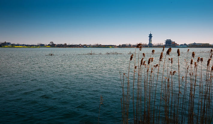 A scenic view of qin lake scenic area