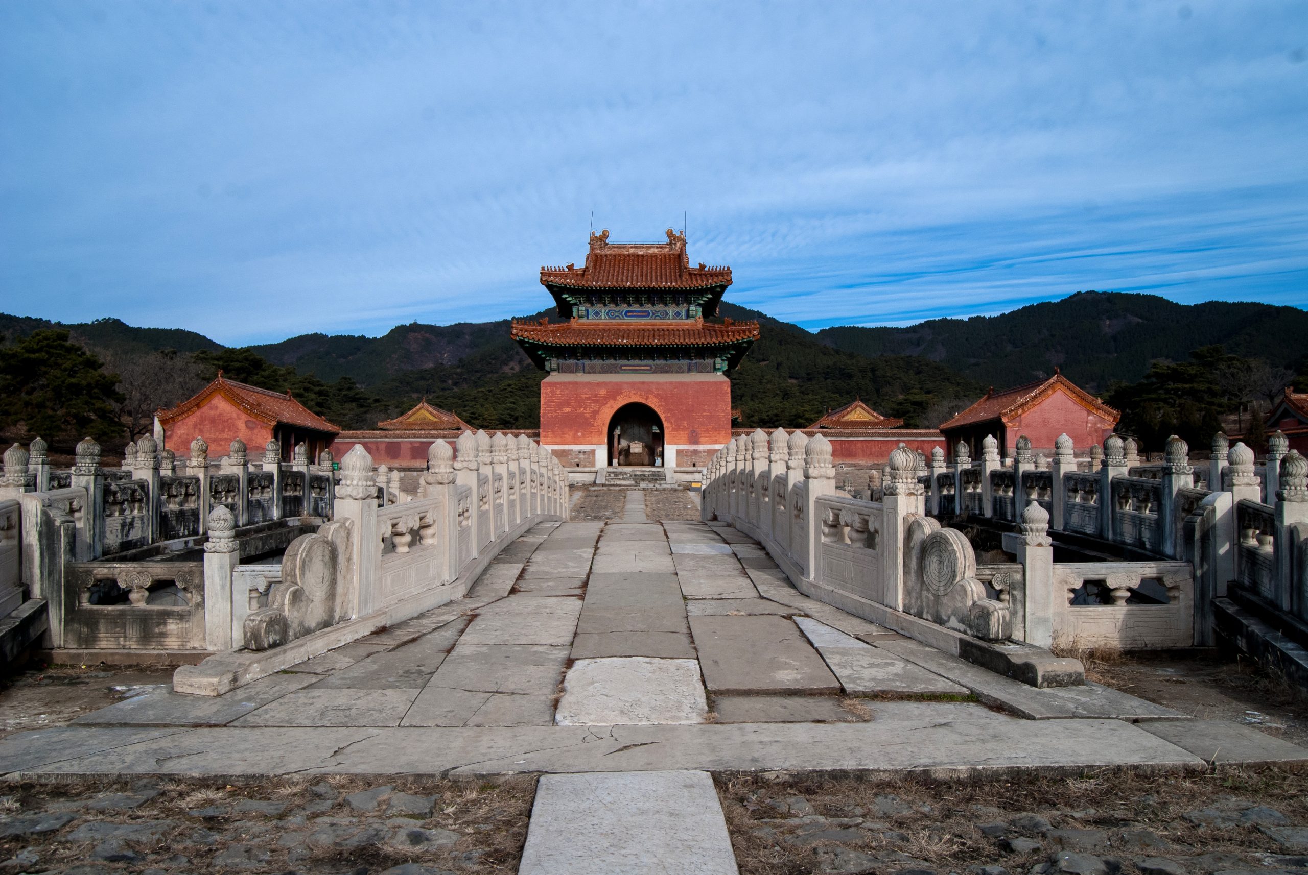 A scenic view of Qing Eastern Tombs