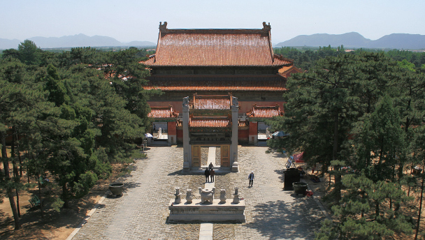 A scenic view of Qing Eastern Tombs