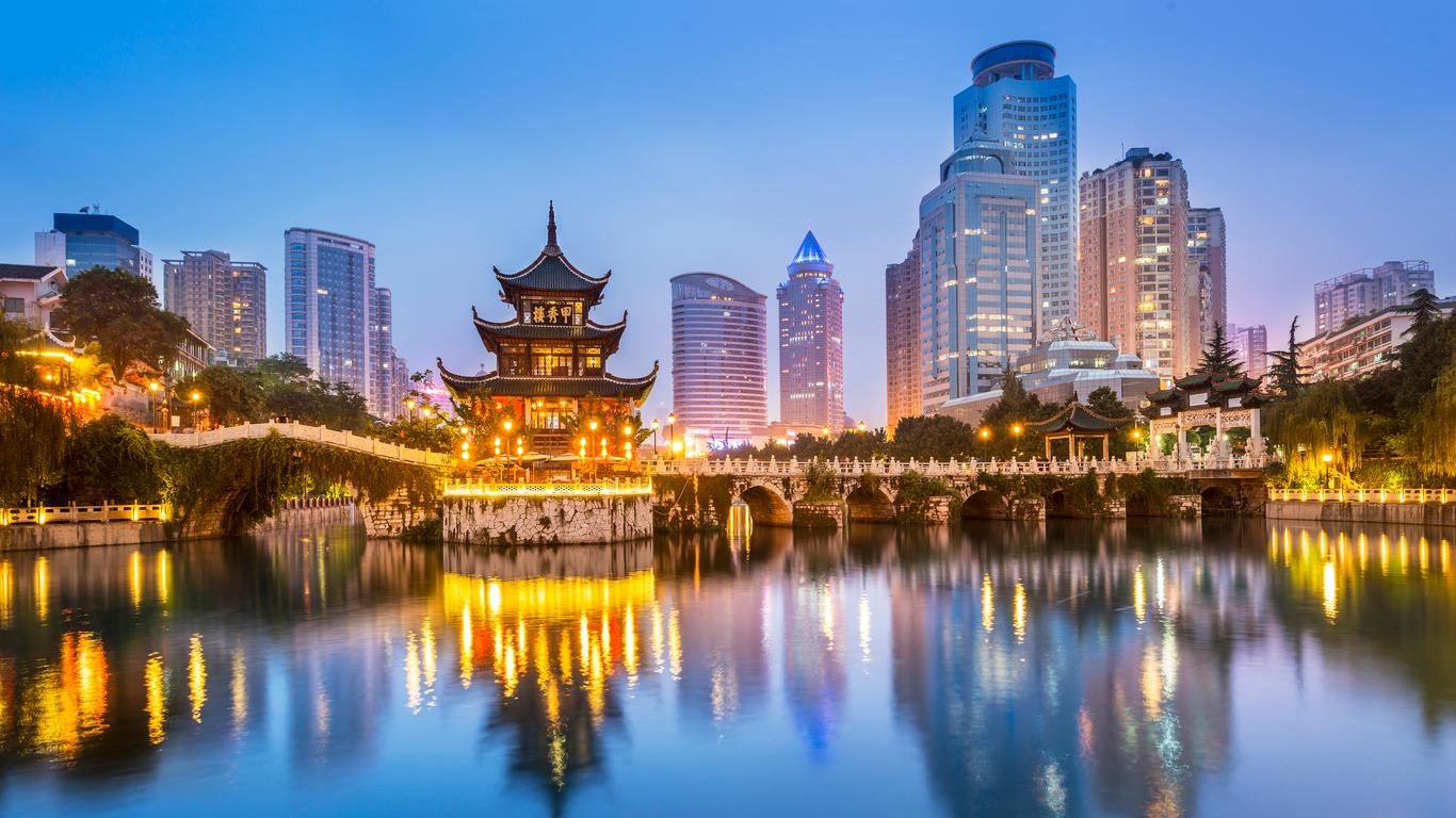A scenic view of Qing Tian He