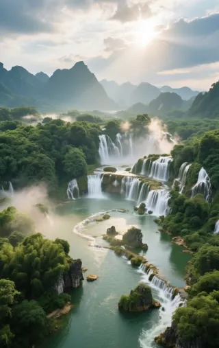 A scenic view of Qing Tian He