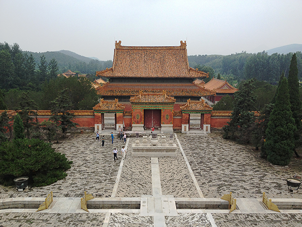 A scenic view of Qing Western Tombs