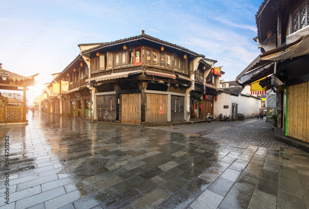 A scenic view of qinghefang ancient street