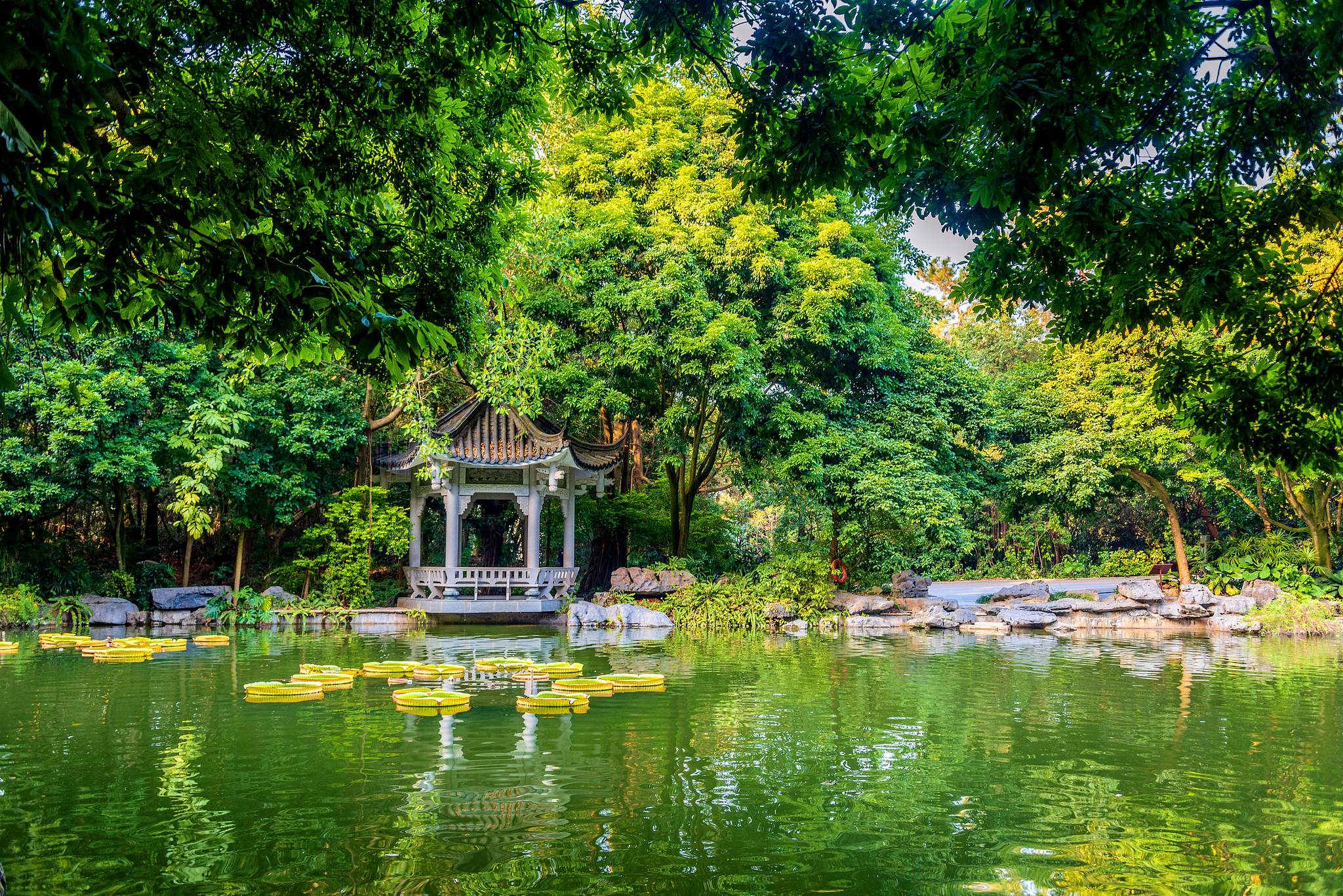 A scenic view of qingxiu mountain