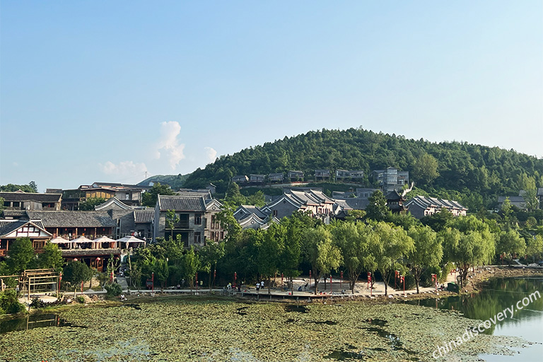 A scenic view of qingyan ancient town