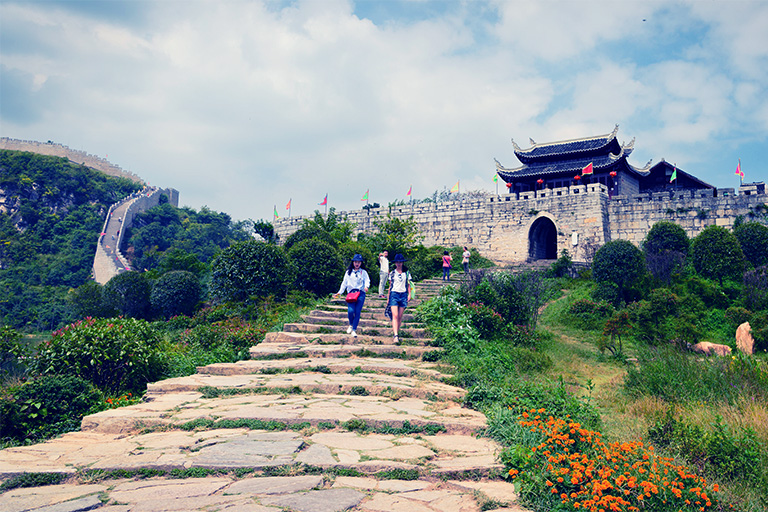 A scenic view of qingyan ancient town