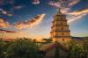 A scenic view of qujiang_giant_wild_goose_pagoda_datang_furong_park_scenic_area