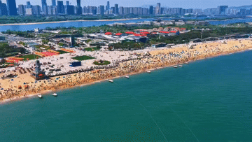 A scenic view of Rizhao Wanpingkou