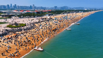 A scenic view of Rizhao Wanpingkou