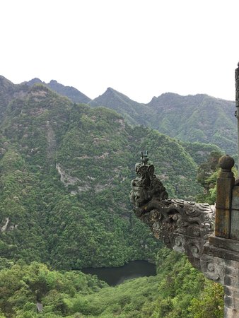 A scenic view of rock sculptures of kongwang mountain
