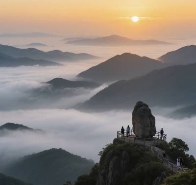 A scenic view of rock sculptures of kongwang mountain