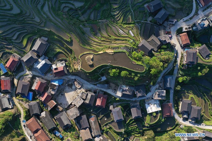 A scenic view of rongshui miao village