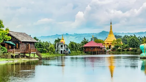 A scenic view of ruili border cultural park