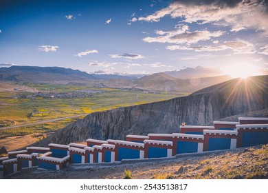 A scenic view of sakya monastery
