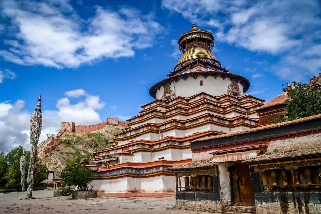 A scenic view of sakya monastery