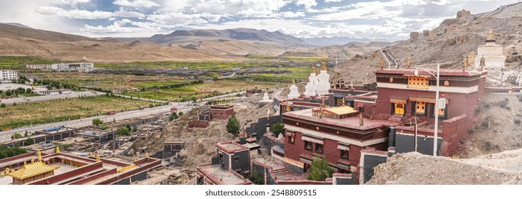 A scenic view of sakya monastery