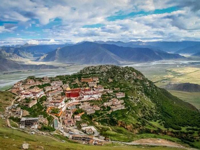 A scenic view of samye monastery