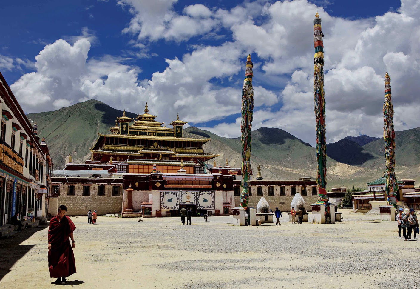 A scenic view of samye monastery