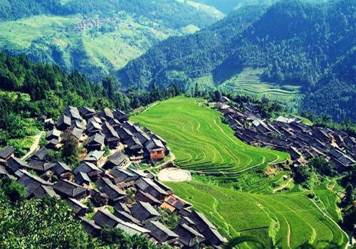 A scenic view of sandu shui ethnic village