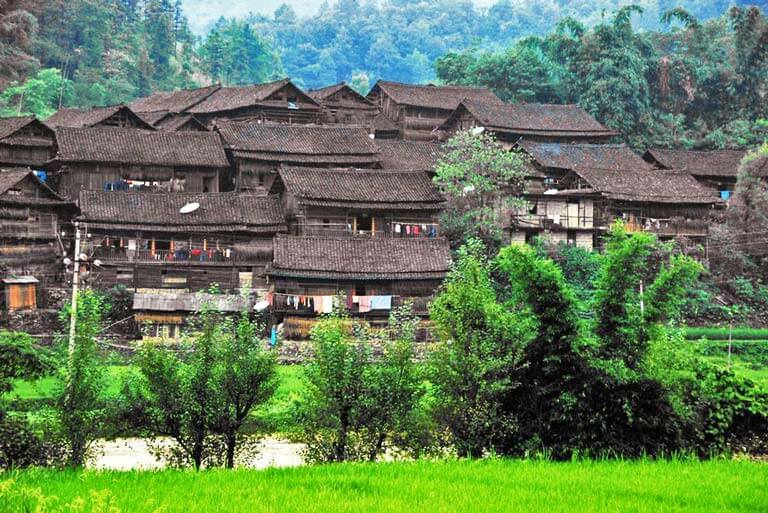 A scenic view of sandu shui ethnic village