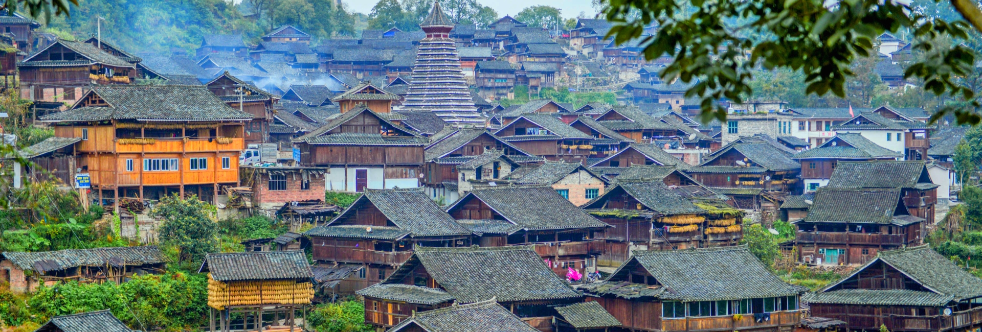 A scenic view of sandu shui ethnic village