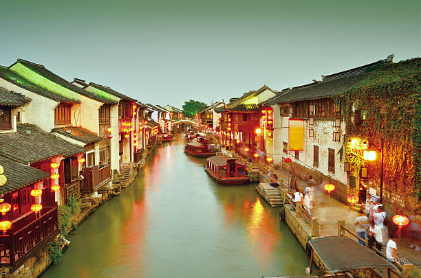 A scenic view of sangzao ancient town