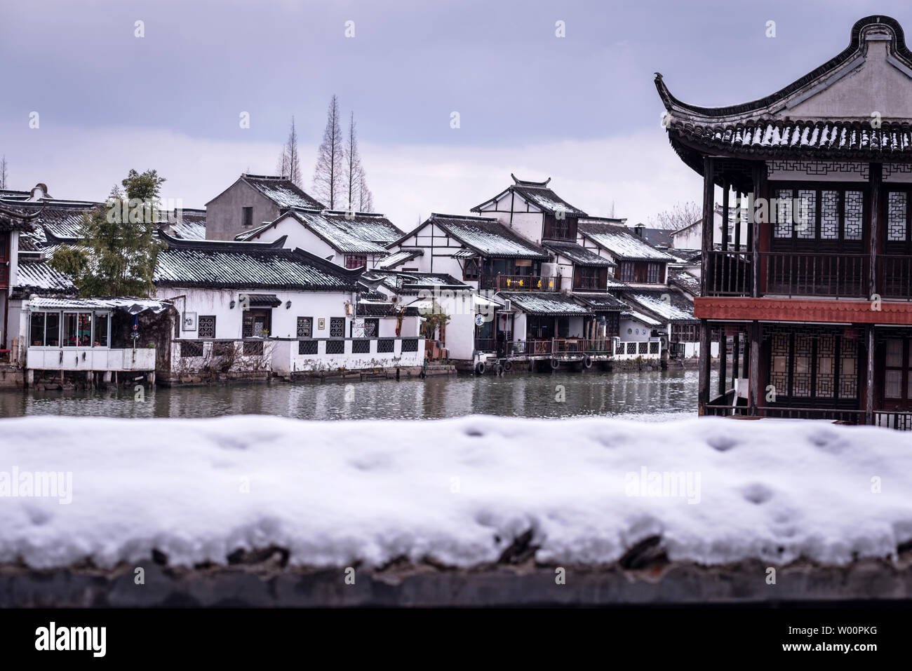 A scenic view of sangzao ancient town