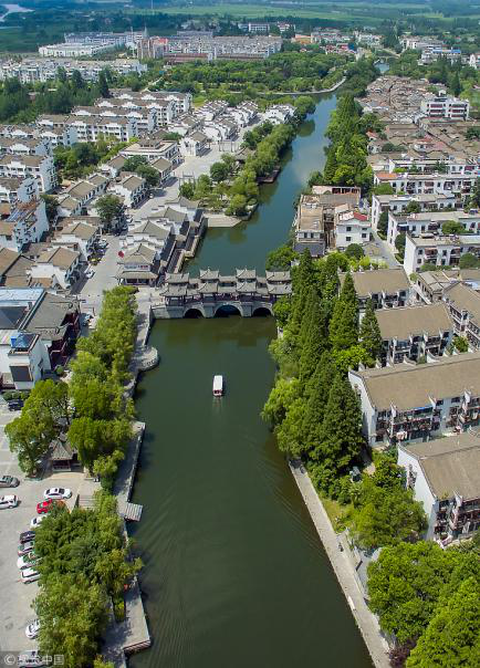 A scenic view of sanhe ancient town
