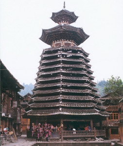 A scenic view of sanjiang drum tower