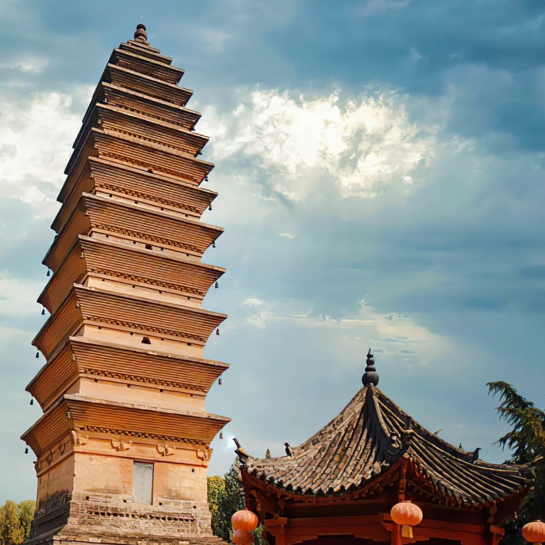 A scenic view of Shaolin Temple