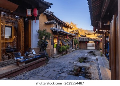 A scenic view of shaxi ancient town