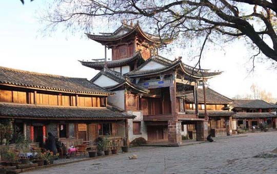 A scenic view of shaxi ancient town