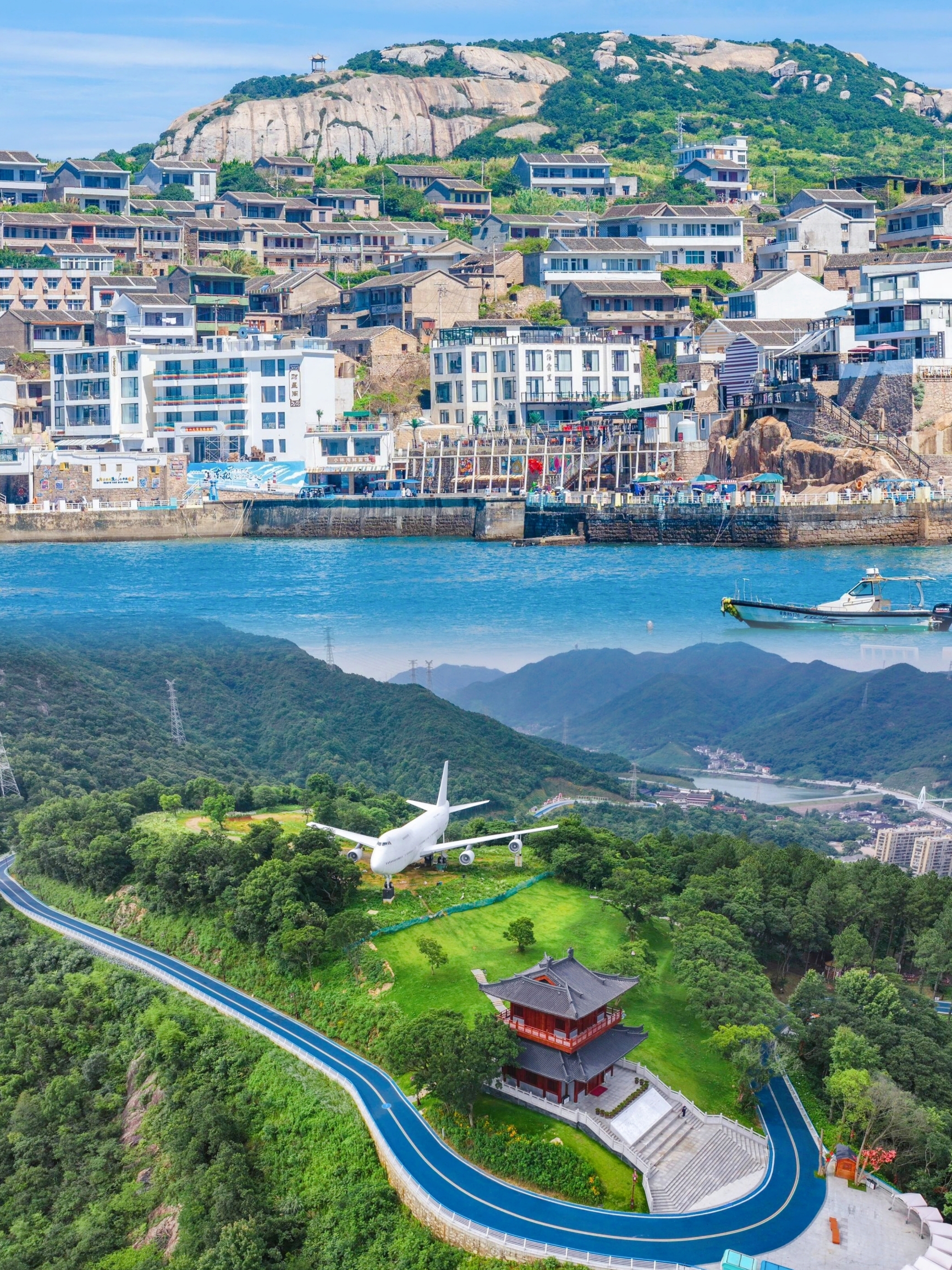 A scenic view of shenjiamen fishing port
