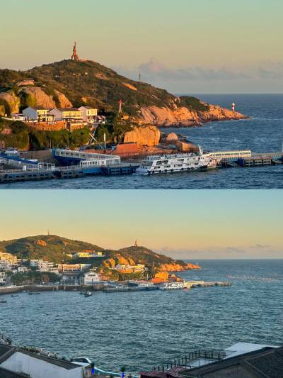 A scenic view of shenjiamen fishing port