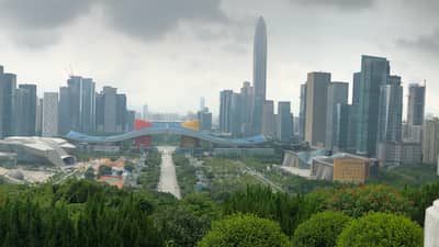 A scenic view of shenzhen lianhuashan park