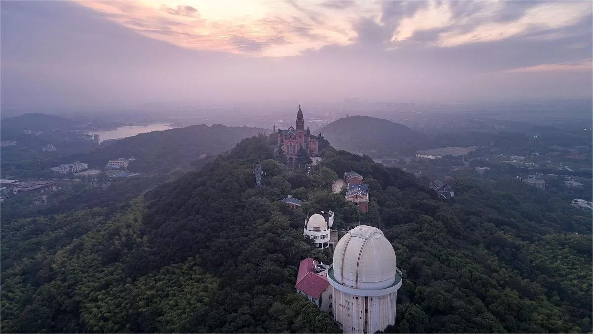 A scenic view of sheshan_observatory
