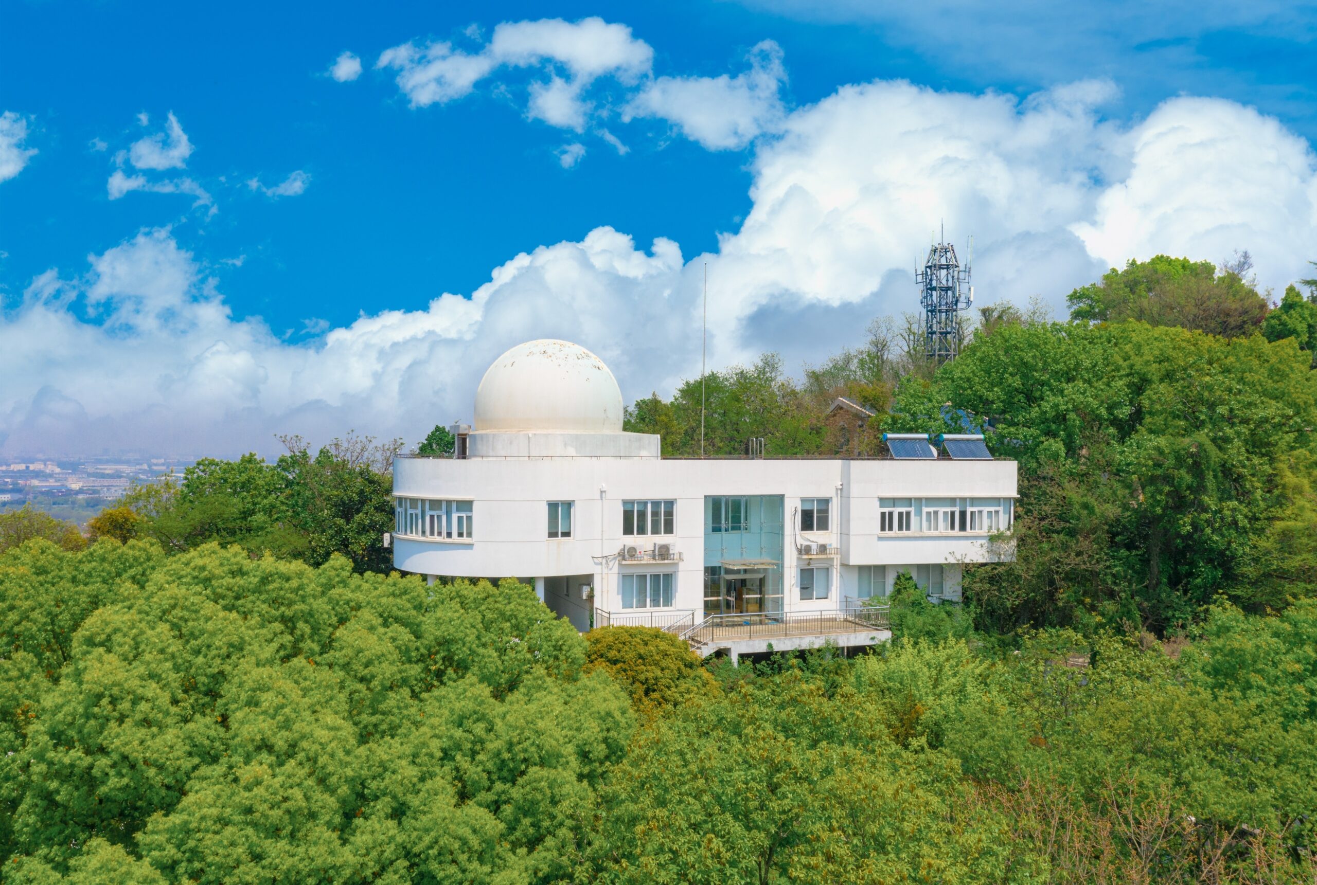 A scenic view of sheshan_observatory